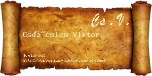 Csócsics Viktor névjegykártya