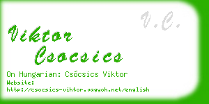 viktor csocsics business card
